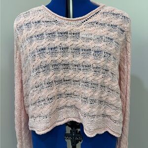 POL Pink Off-the-Shoulder Sweater